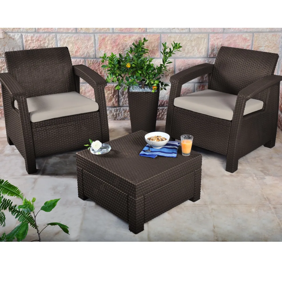 KETER - Juego De Terraza Living Jardin Corfu Balcony