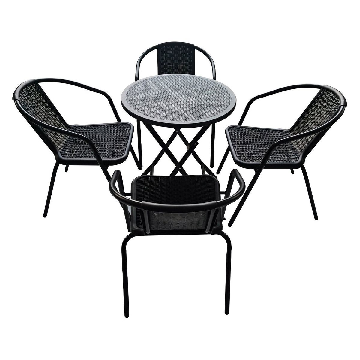 NOVAHUS - Set de terraza 5 piezas Novahus negro