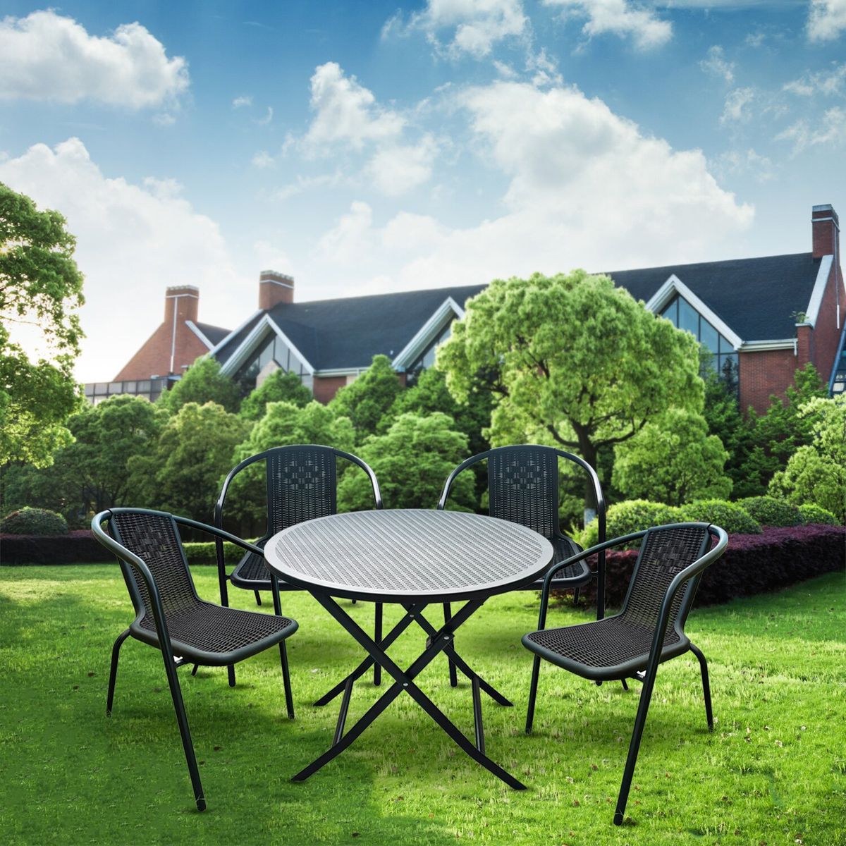 NOVAHUS - Set de terraza 5 piezas Novahus negro