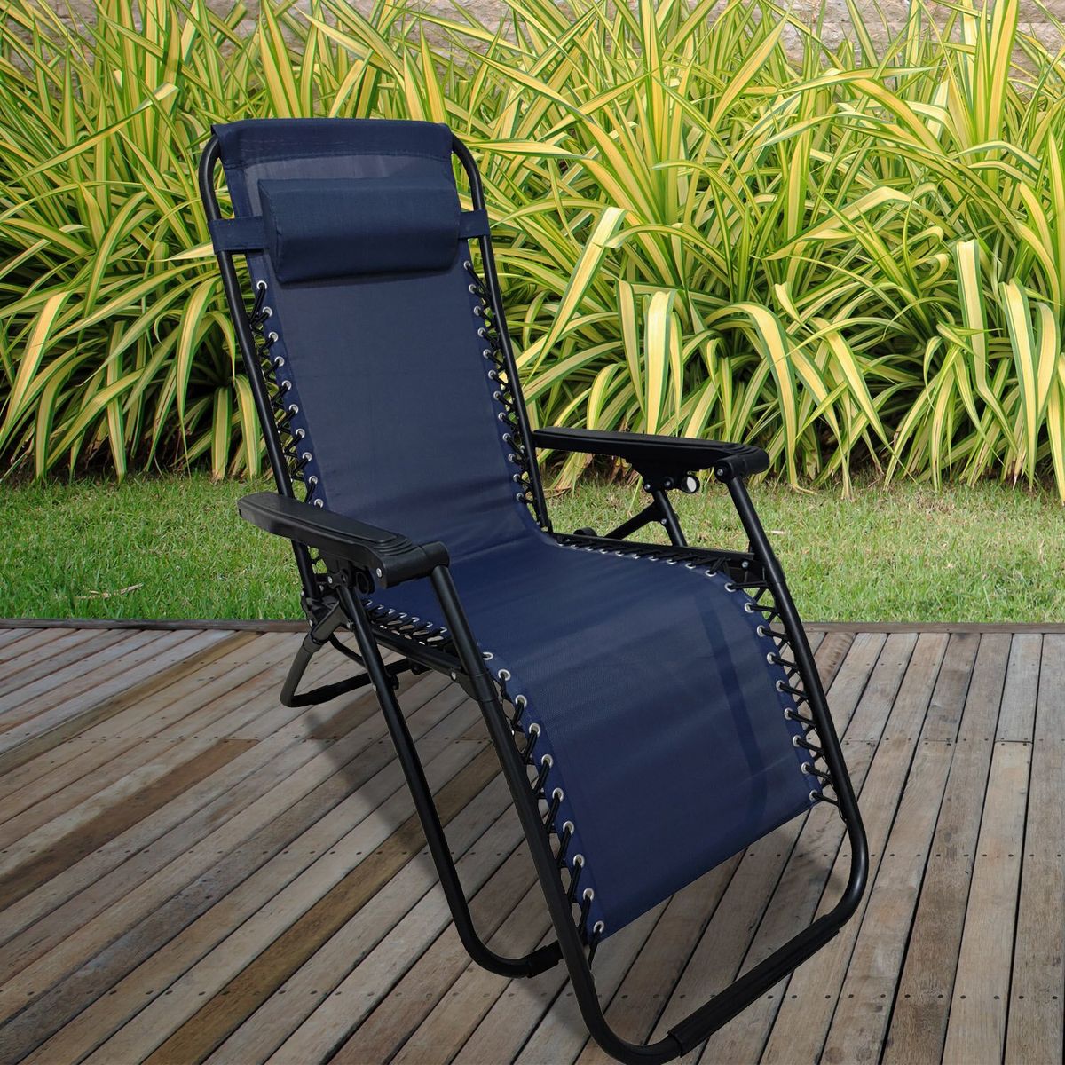 NOVAHUS - Reposera Reclinable Para Patio Novahus Azul