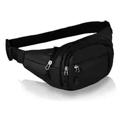 KOKILA - Riñonera Canguera Deportiva Premium De Viaje Negro