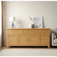 ARCA MUEBLES - Aparador Buffet XL de Madera "Grand Storage" - Natural - 150x40x80 cm