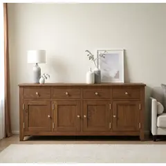 ARCA MUEBLES - Aparador Buffet XL de Madera "Grand Storage" - Café - 150x40x80 cm