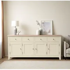 ARCA MUEBLES - Aparador Buffet XL de Madera "Grand Storage" - Beige - 150x40x80 cm