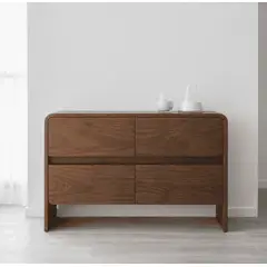 ARCA MUEBLES - Cómoda "Volcán" 4 Cajones Mueble de Madera - Café - 120x40x90 cm