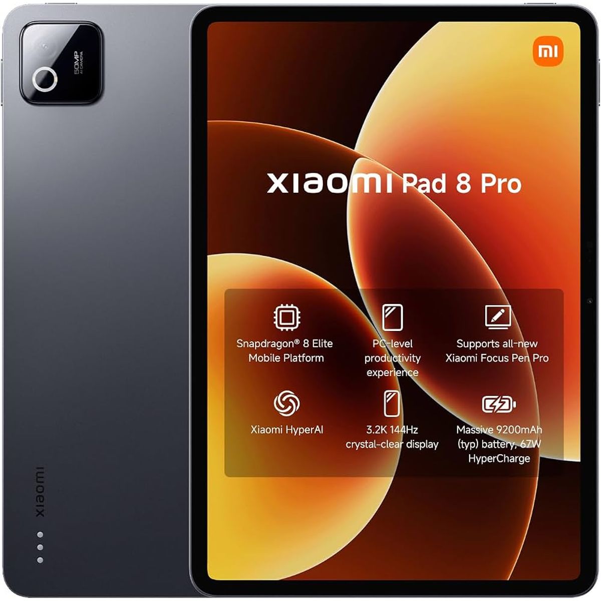 XIAOMI - Tablet Xiaomi Pad 8 Pro 12+512GB Negro  Snapdragon® 8 Elite Mobile Platform Versión Global