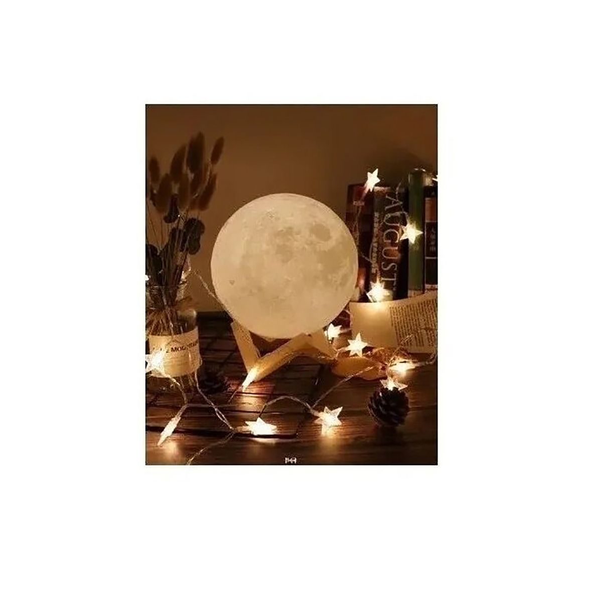 GENERICO - Lampara Luna Velador Lampara Escritorio 3D Recarga