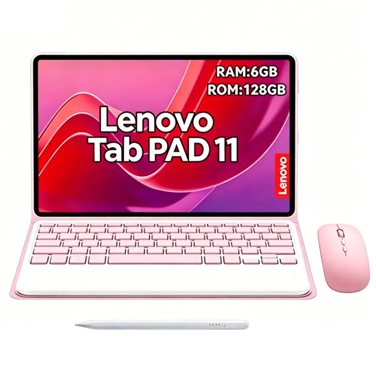 LENOVO - Tablet Lenovo Pad 11 2025 6GB+128GB WiFi y Ratón inalámbrico Bluetooth &Teclado & Lápiz Negro