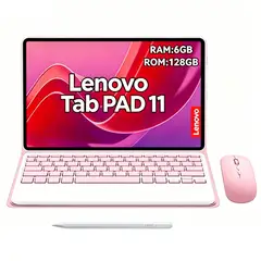 LENOVO - Tablet Pad 11 2025 6GB+128GB WiFi y Ratón inalámbrico Bluetooth &Teclado & Lápiz Negro
