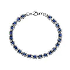 MERY SATT - PULSERA ZAFIRO NAT 5.74 PLATA