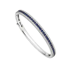 MERY SATT - ESCLAVA ZAFIROS AZULES 2.05 CT PLATA