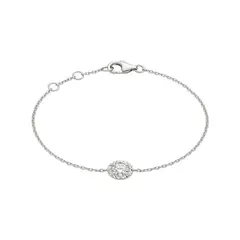 MERY SATT - PULSERA ORO BLANCO BRILLANTE 0.05CT