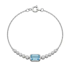 MERY SATT - PULSERA TOPACIO AZUL NAT 0.80 CT