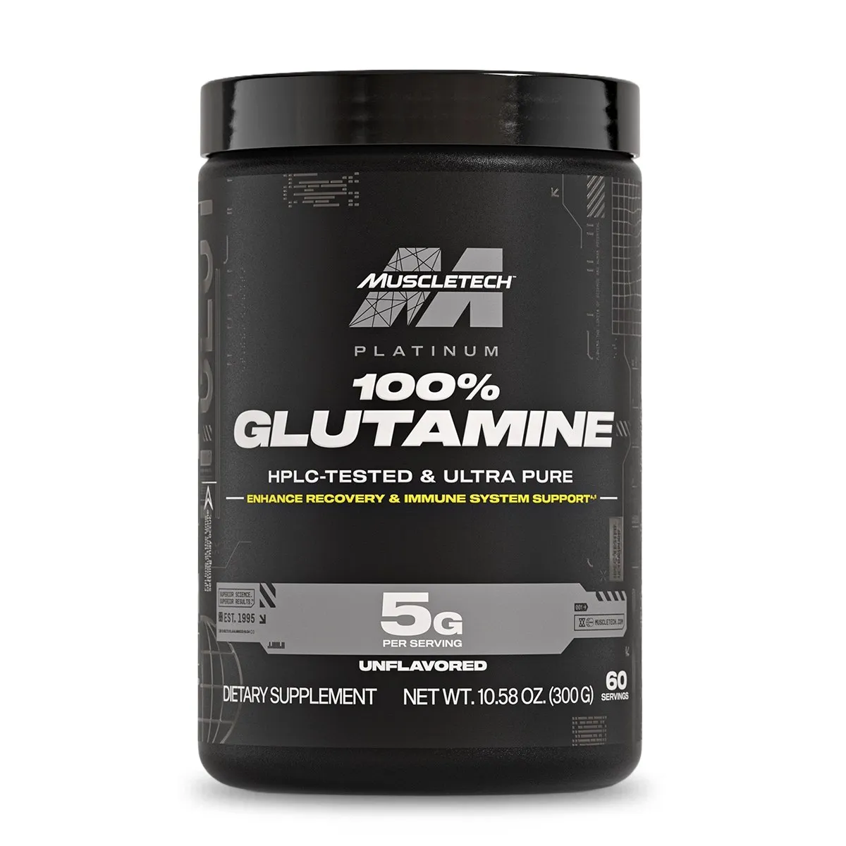 MUSCLETECH - MUSCLETECH GLUTAMINA 300 G SIN SABOR