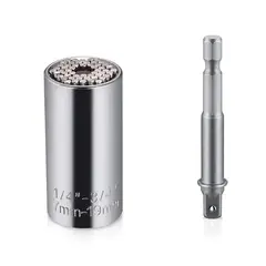 GENERICO - Llave Dado Universal Medir Herramienta Taladro 7mm-19mm
