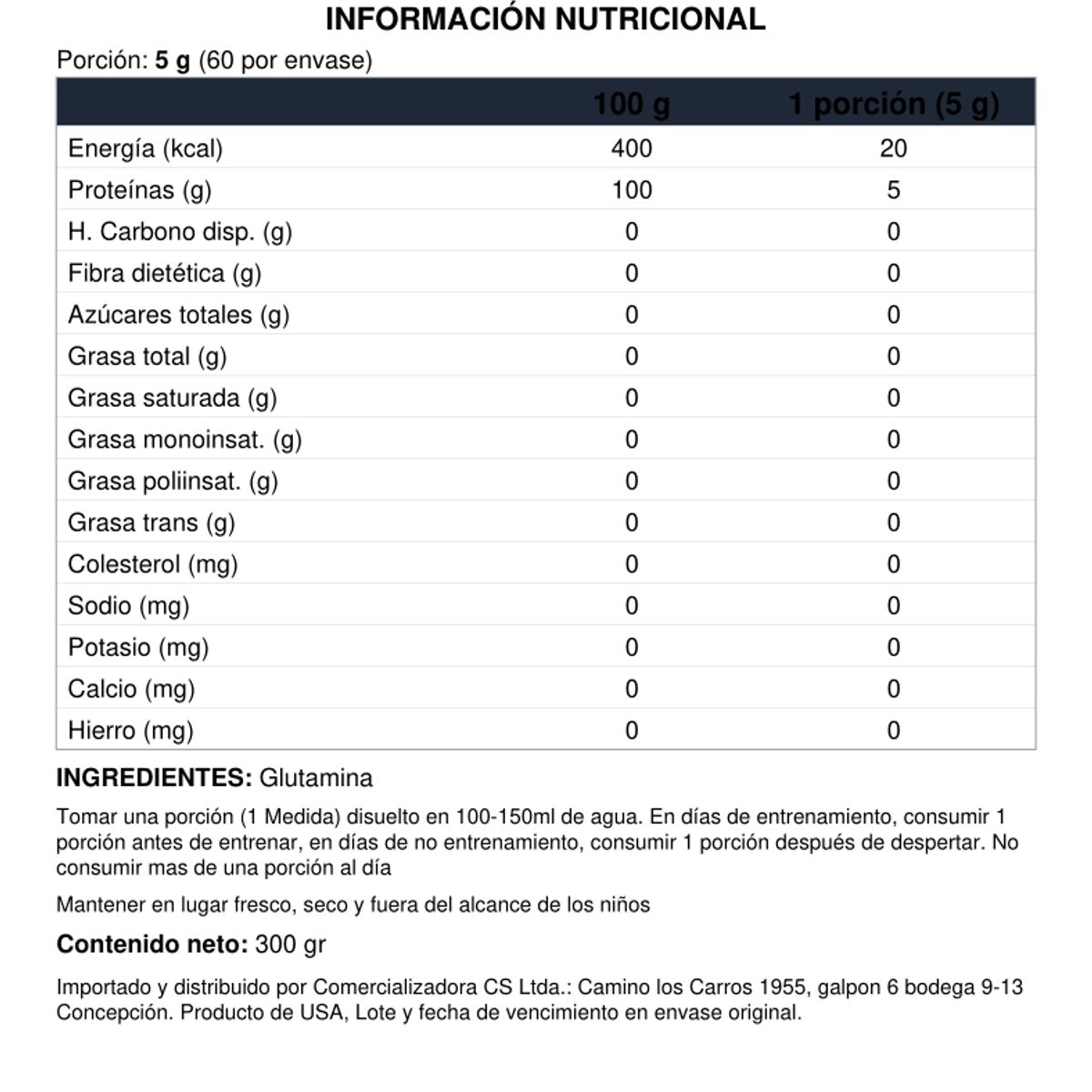FINAFLEX - FINAFLEX GLUTAMINA 300 G SIN SABOR