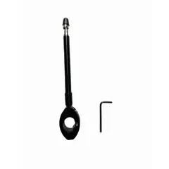 GENERICO - Antena Para Moto Corta Hilo Curado retráctil negra.