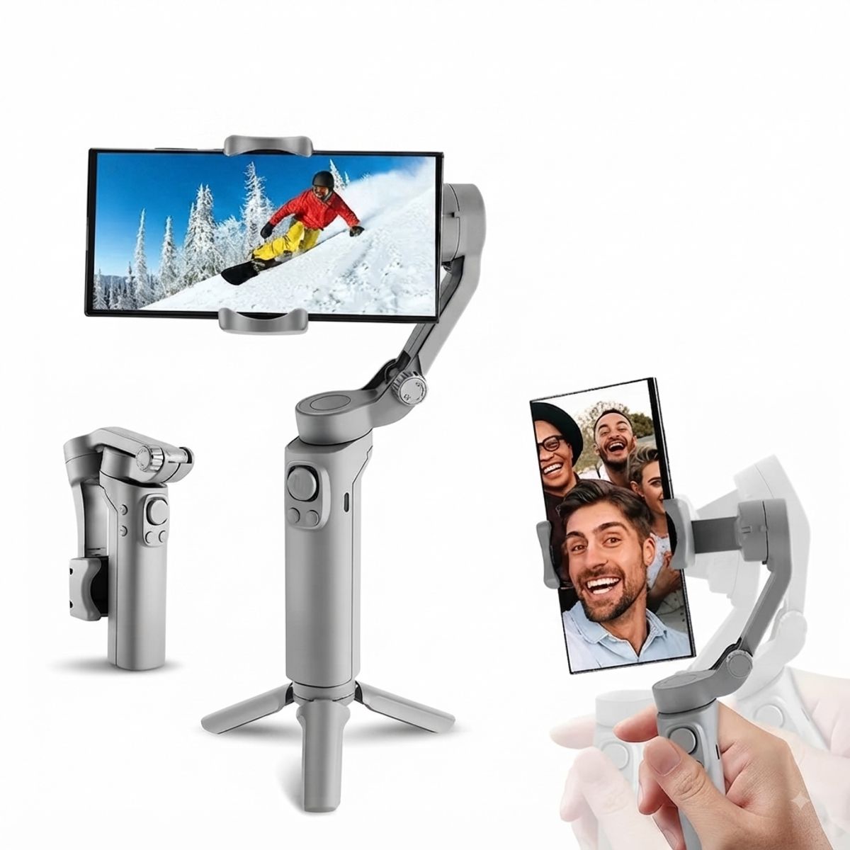 IRM - Estabilizador Gimbal F5 3 Ejes Plegable para Celular Seguimiento Facial Zoom y Time Lapse Vlog
