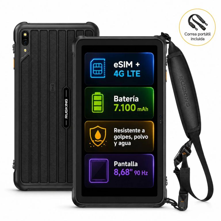 Tablet Rugged RugKing Pad Pro 4G Compacta 128GB 24GB