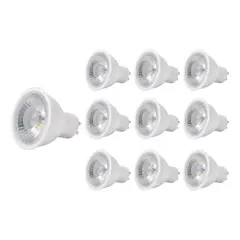 GENERICO - Pack de 10 Ampolletas LED GU10 Dicroica de 7W Luz Fría BELUG