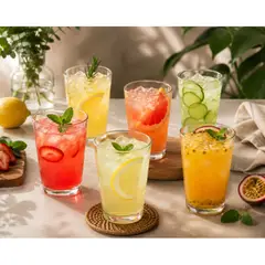 KITCHENWARE - Vasos De Vidrio Altos Para Cóctel Agua Bebidas 450ml X6