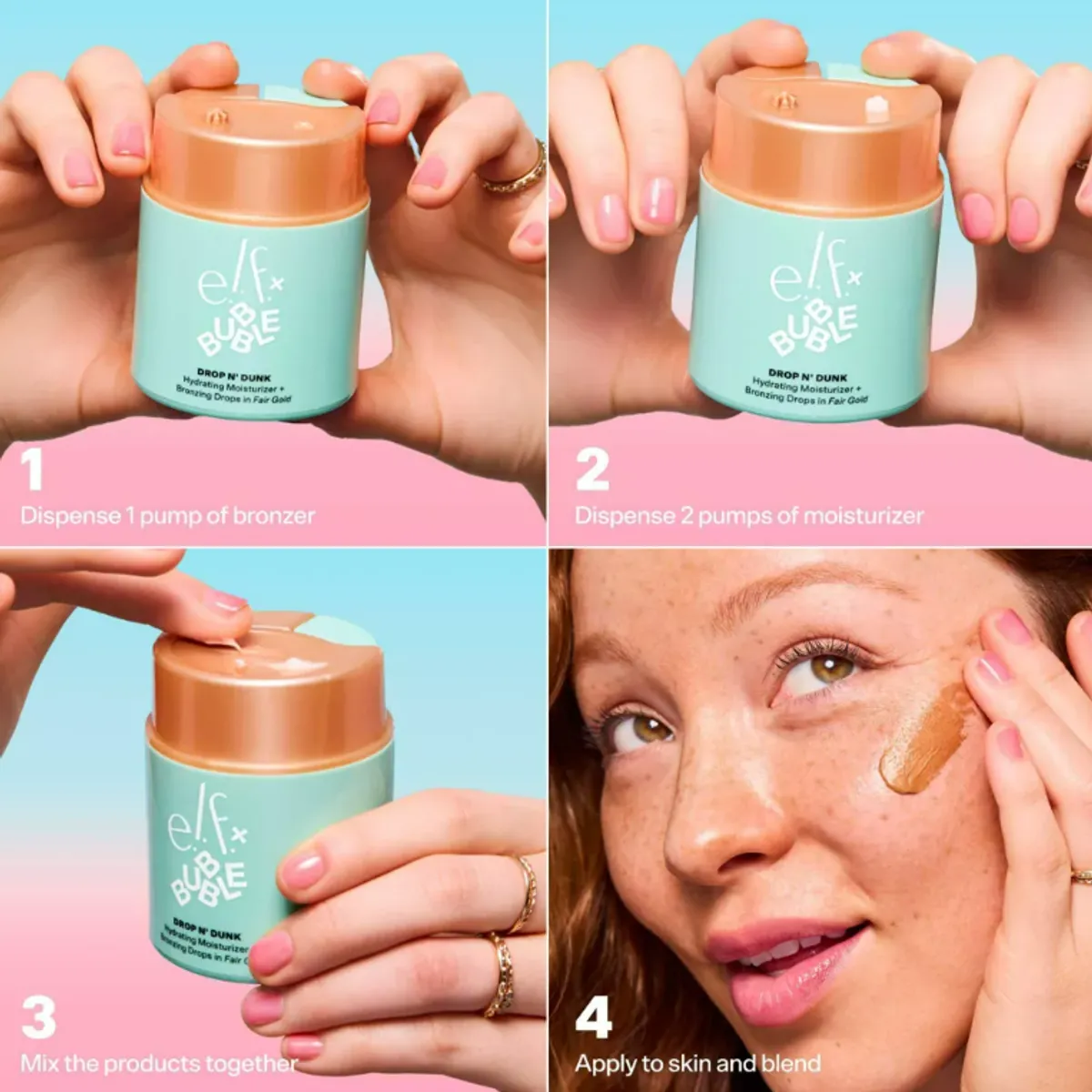 ELF COSMETICS - e.l.f. x Bubble Skincare Drop N' Dunk Hidratante + Gotas Bronceadoras 2 en 1