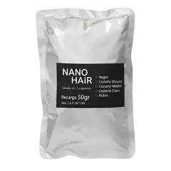 NANO HAIR - Fibra Capilar 50 grs Recarga Castaño Oscuro