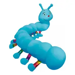 GENERICO - PELUCHE REQUETEPATITAS GUSANO ALARGADO 87 CM AZUL