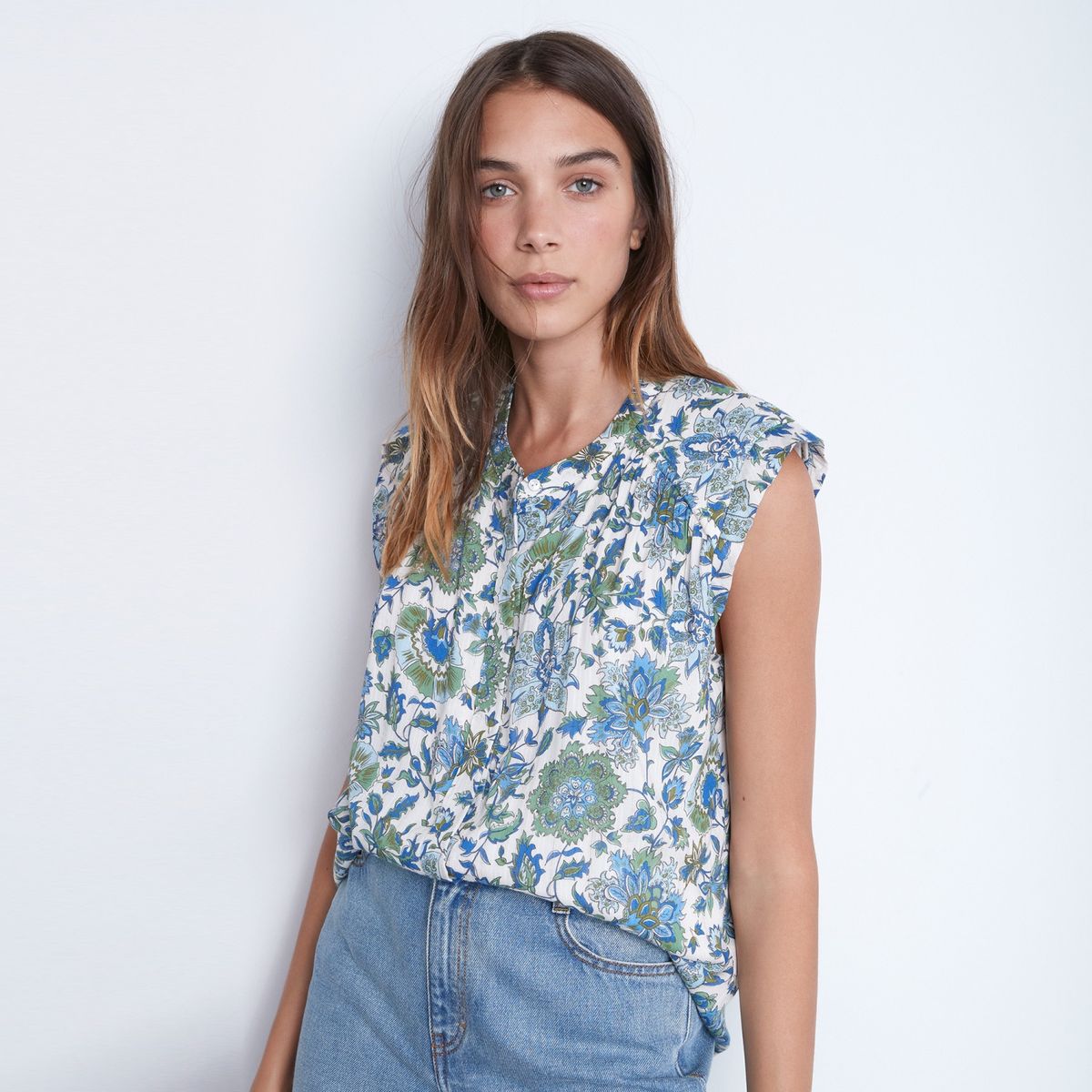 MAISON 123 - 123. Blusa Sin Mangas Mujer