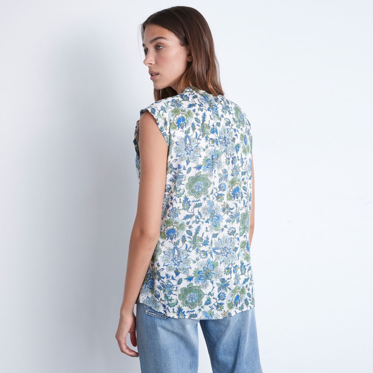 MAISON 123 - 123. Blusa Sin Mangas Mujer
