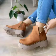 BOTELI - Botin De Mujer Camel Gamuza
