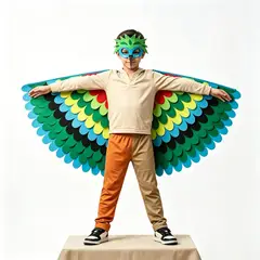 MOONCORE - Estilo Disfraz Pájaro Verde Niño Cosplay