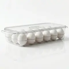 GENERICO - Bandeja Porta Huevos Organizador Refrigerador Apilable Transparente