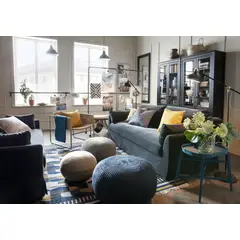 IKEA - SANDARED Puff, gris, 56 cm