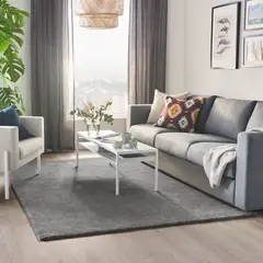 IKEA - Alfombra pelo corto STOENSE, gris, 170x240 cm
