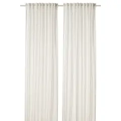 IKEA - DYTÅG cortina 145x250 blanco/con cinta de fruncir