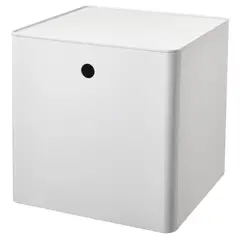 IKEA - KUGGIS Caja con tapa, blanco, 32x32x32 cm