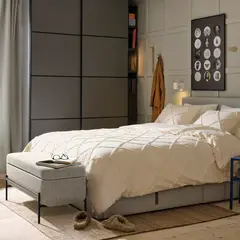 IKEA - VALTORP banqueta 103 +almacenaje/VIARP gris/café