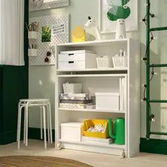 IKEA - Librería con mesa plegable BILLY, blanco, 80x33/112x106 cm