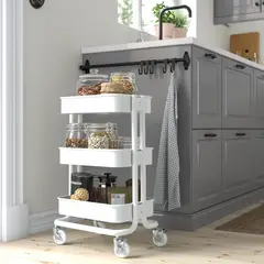 IKEA - Carro RÅSKOG, blanco, 28x38x61 cm