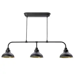IKEA - AGUNNARYD Lámpara de techo, 3 luces, negro, 122 cm