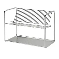 IKEA - ORDNING Secaplatos, acero inoxidable, 50x27x36 cm