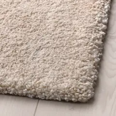 IKEA - Alfombra pelo corto STOENSE, color hueso, 133x195 cm