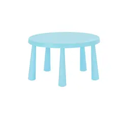 IKEA - MAMMUT Mesa infantil, interior/exterior/azul costeño, 85 cm