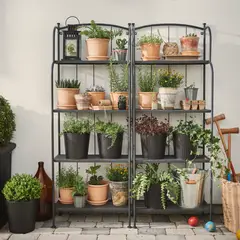 IKEA - Estante para terraza LÄCKÖ, gris, 61x160 cm