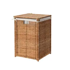 IKEA - BRANÄS Canasto de ropa sucia forrado, ratán, 80 l