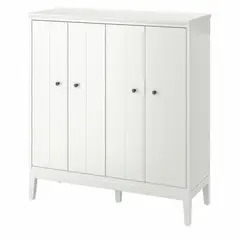 IKEA - IDANÄS Mueble puertas plegables, blanco, 121x135 cm