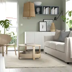 IKEA - Alfombra pelo corto TVERSTED, beige, 170x240 cm