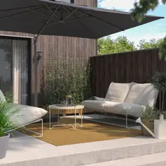 IKEA - Quitasol SEGLARÖ, gris oscuro/inclinable, 330x240 cm