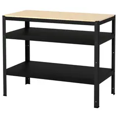 IKEA - BROR Mesa de trabajo, negro/contrachapado de pino, 110x55 cm